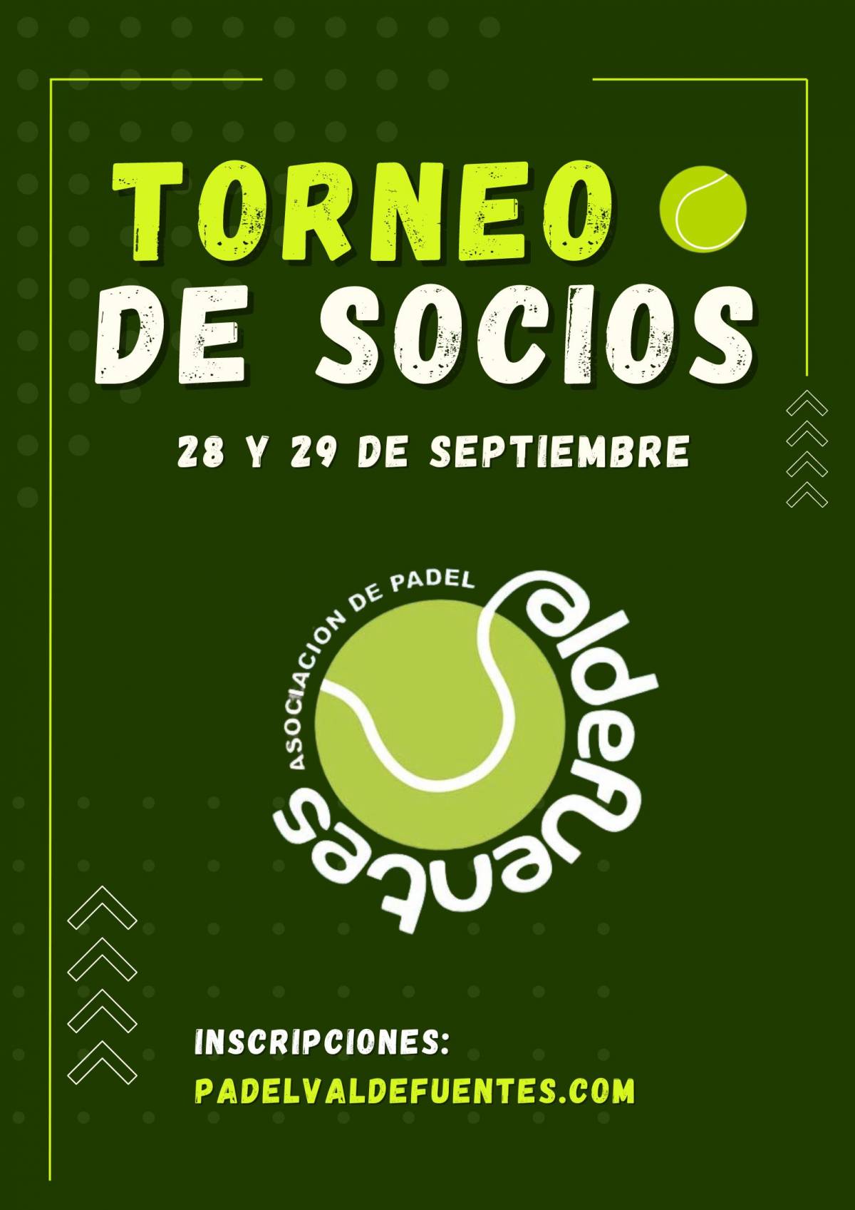 Torneo Socios 28 y 29 Septiembre 2024