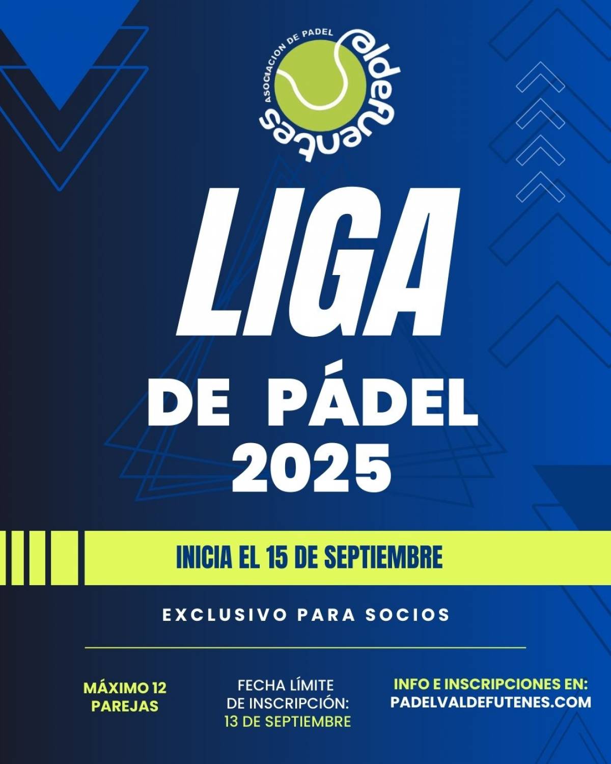 Liga de pádel Valdefuentes 2025